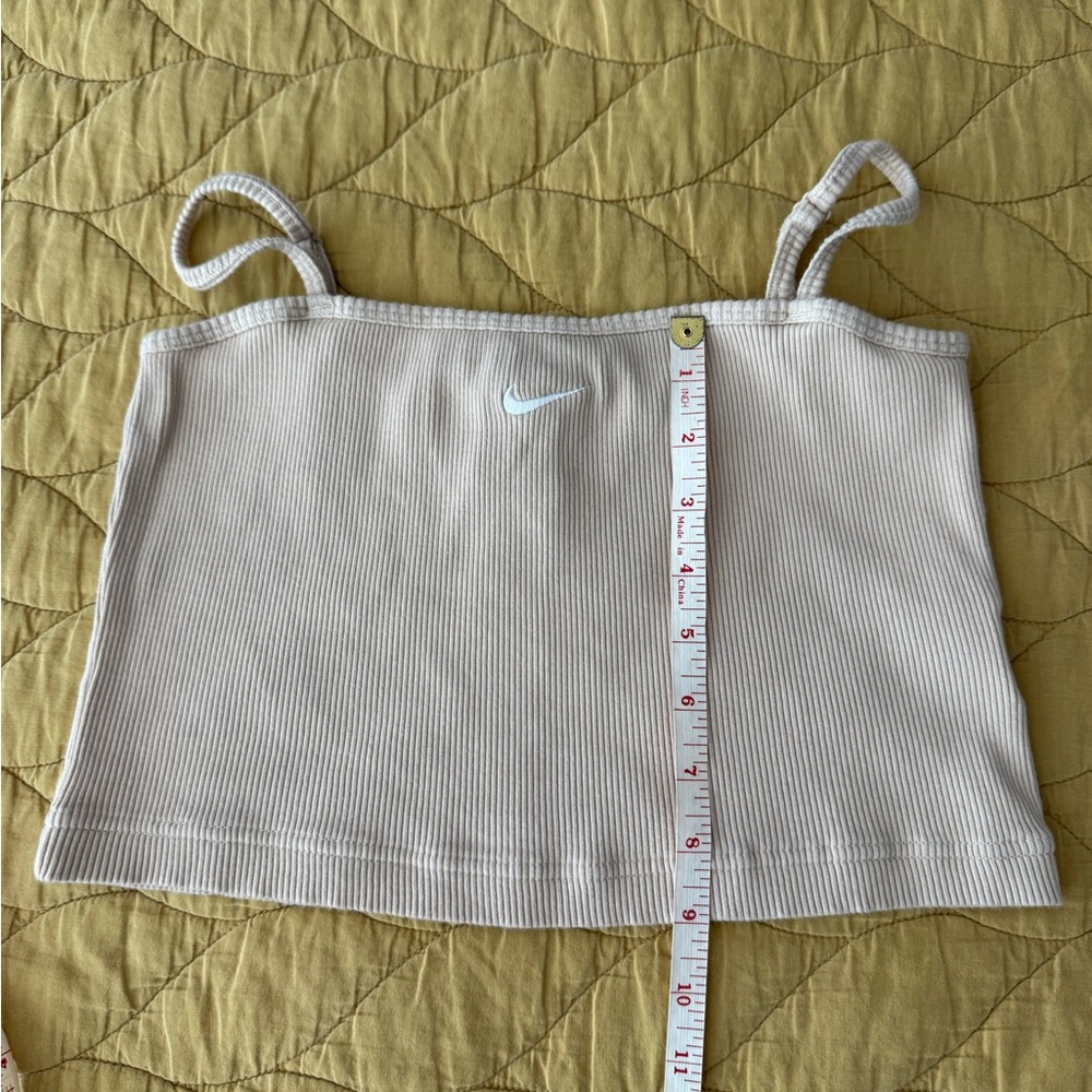 Nike Light Beige Ribbed Crop Top - Picture 8 of 8